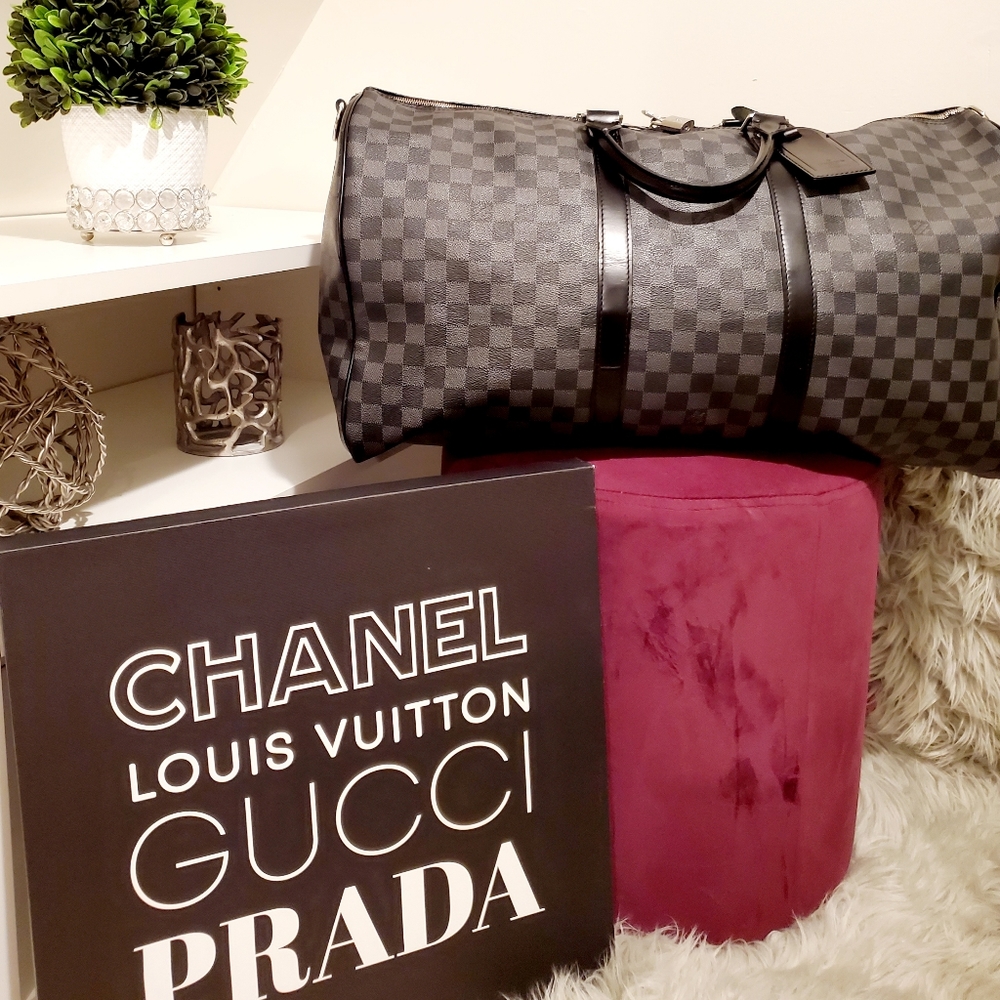 Authentic Black Louis Vuitton Duffle Bag